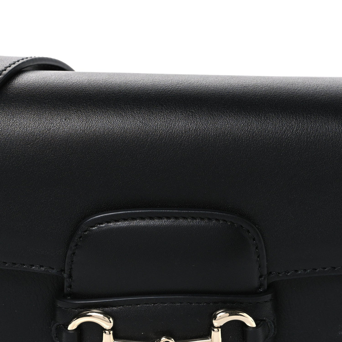 Arabella Calfskin Horsebit 1955 Small Shoulder Bag  Black