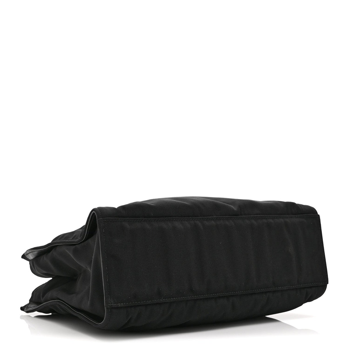 Nylon Bamboo Handle Bag Black
