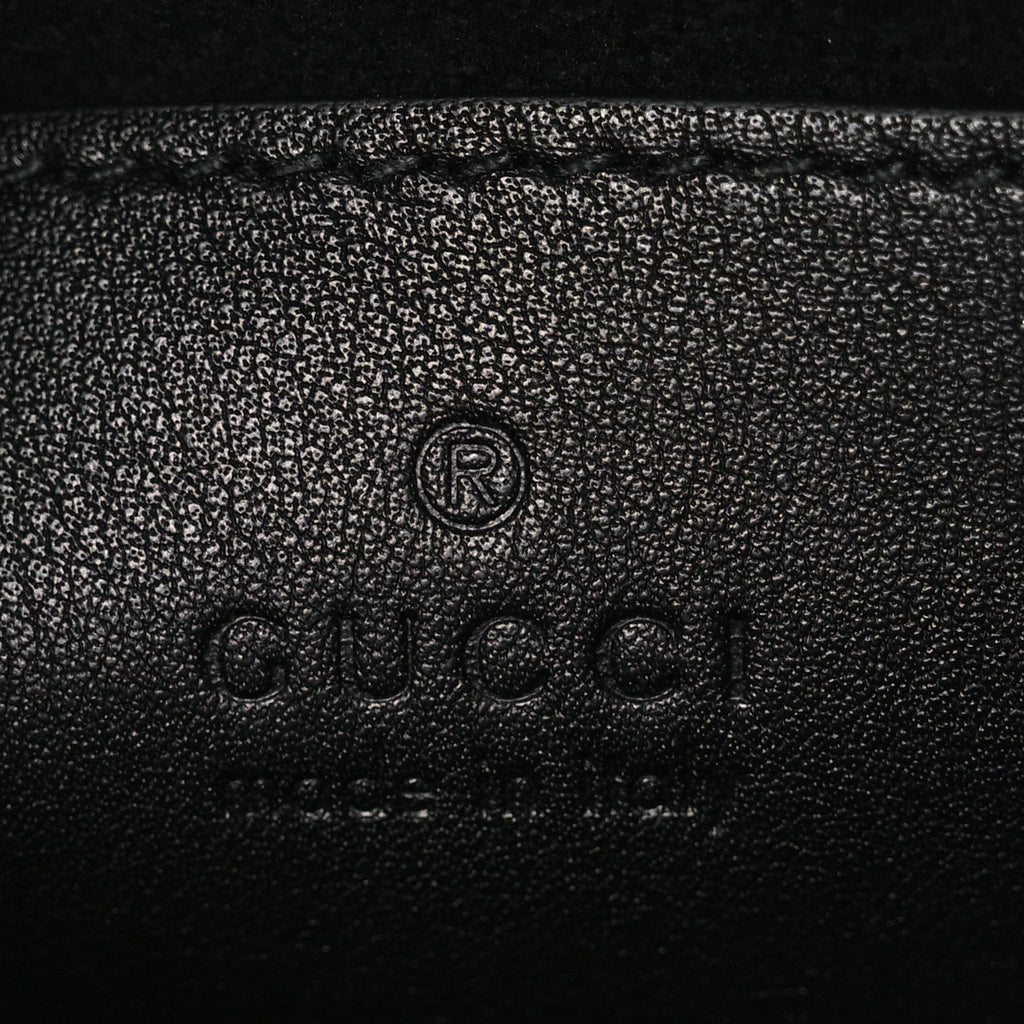 New Canvas Charisma Calfskin Crystal GG Monogram Mini Diana Tote Black