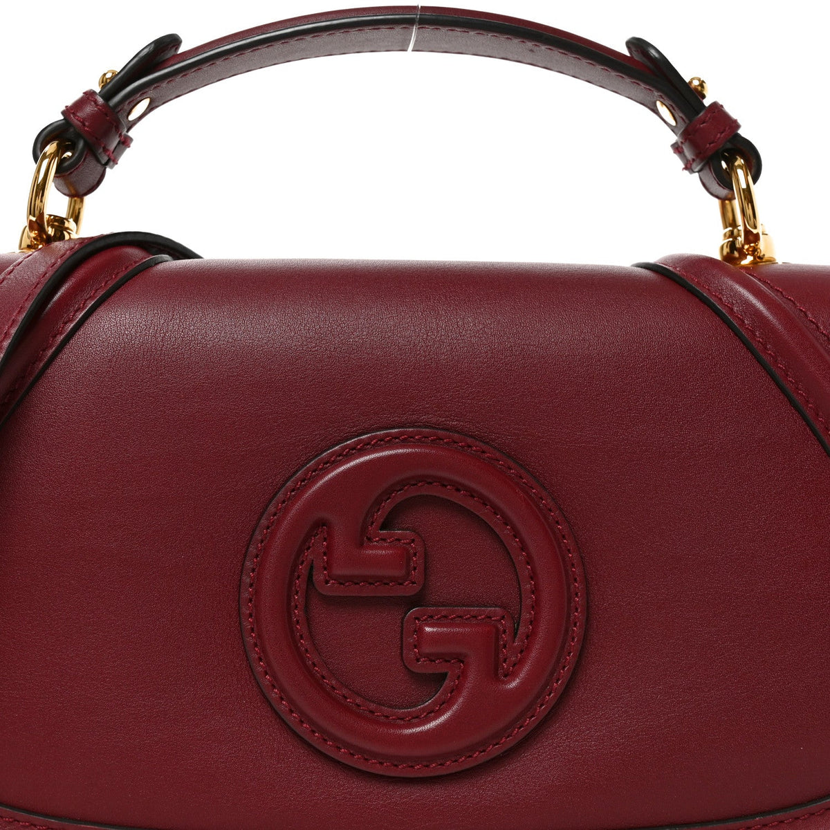 Roxy Calfskin Medium Blondie Top Handle Bag Rosso Ancora