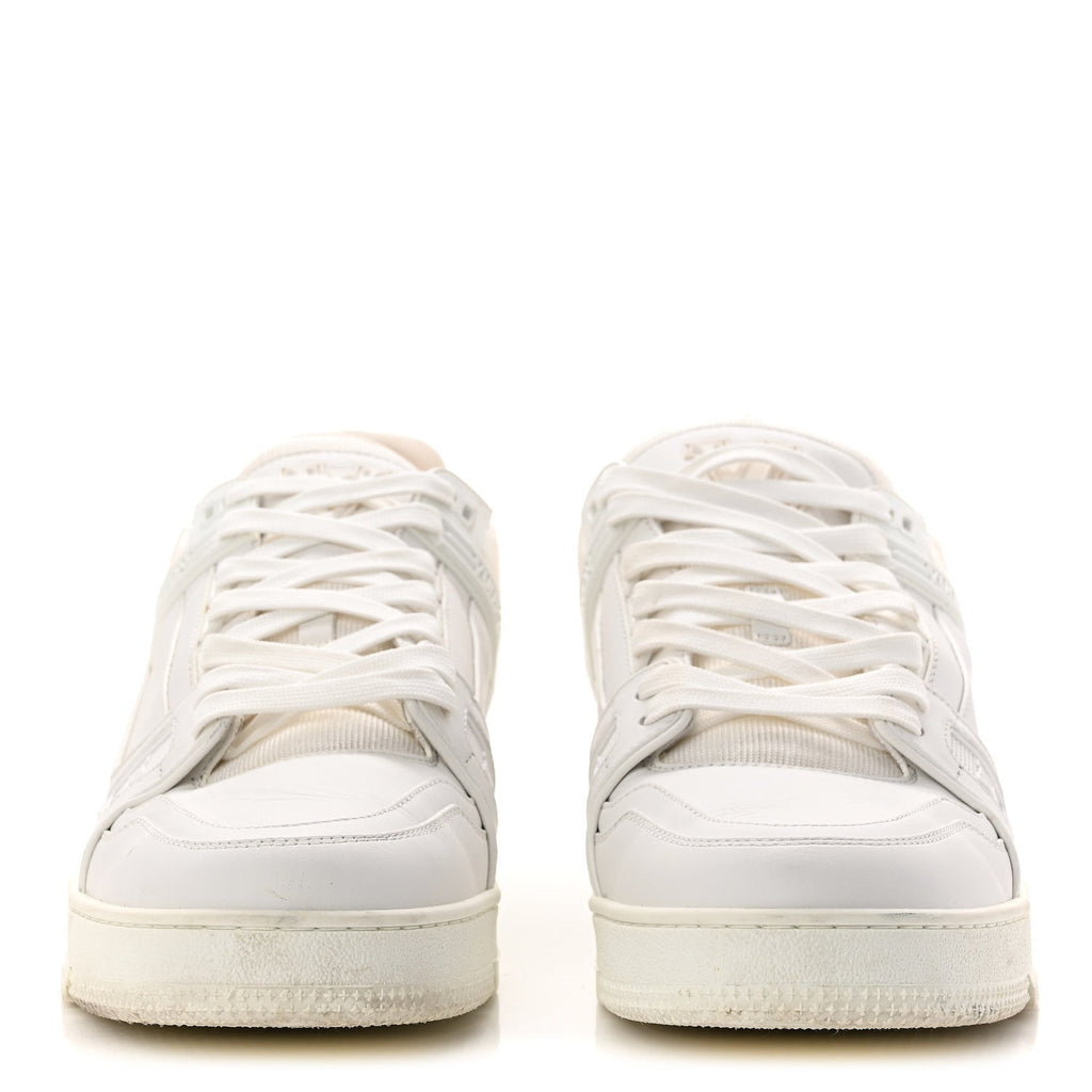 Calfskin Mens LV Trainer Sneakers 9.5 White