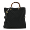 GG Monogram Bamboo Reversible Tote Black