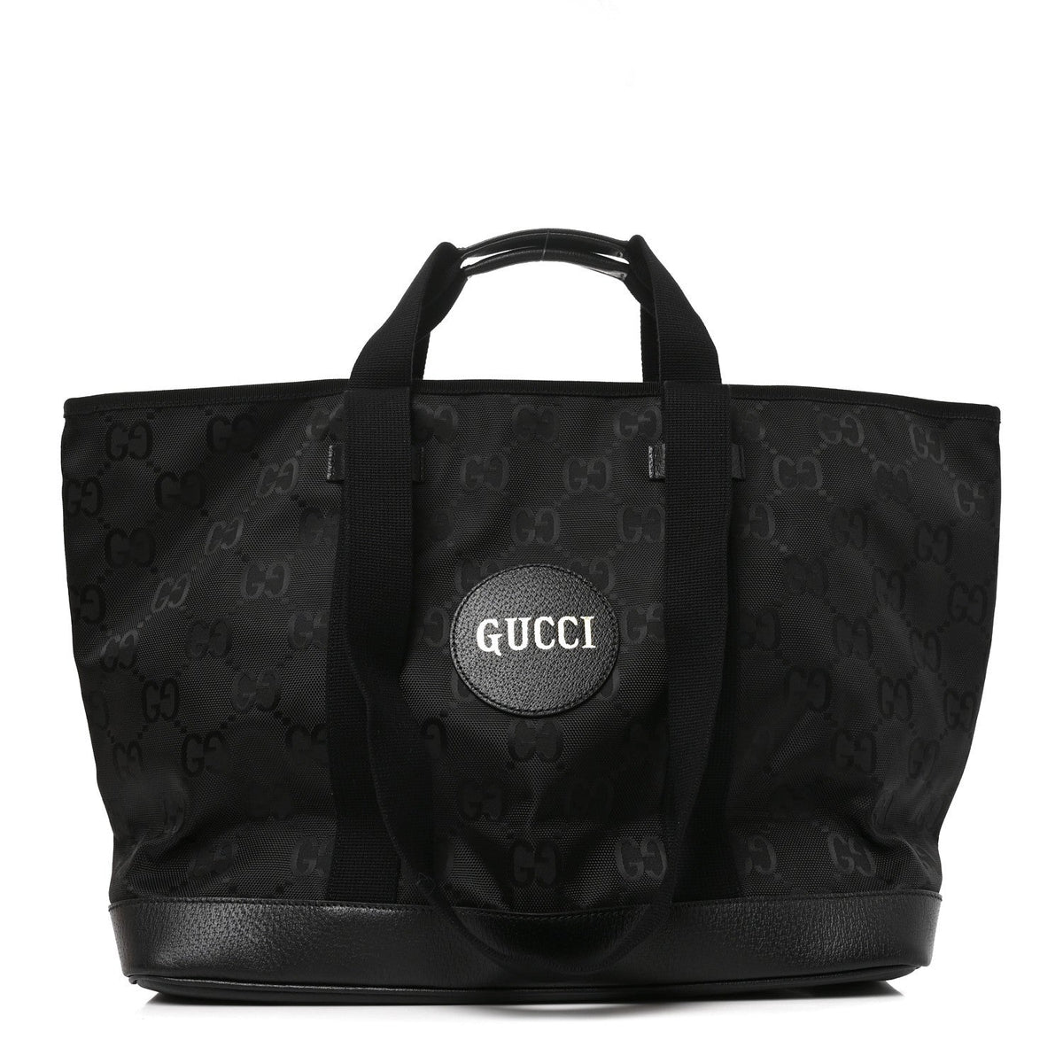 Econyl Nylon Monogram Medium Off The Grid Tote Bag Black