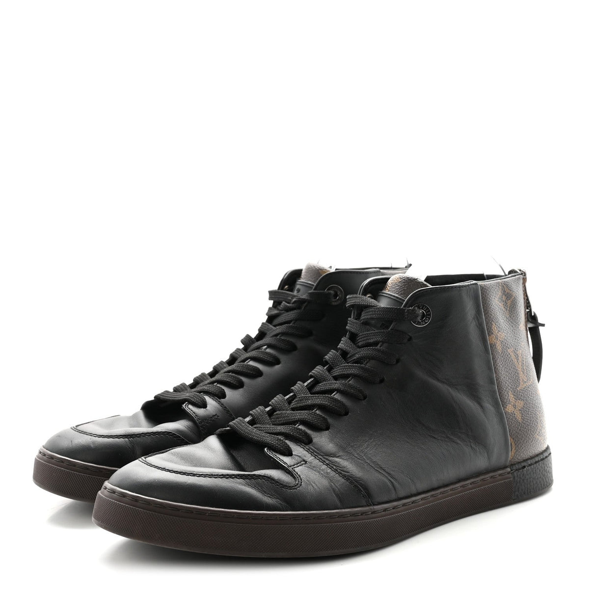 Calfskin Monogram Line-Up Sneaker Boot 6 Black