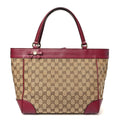 Monogram Web Medium Mayfair Tote Cherry