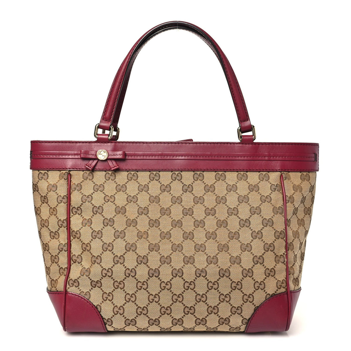 Monogram Web Medium Mayfair Tote Cherry