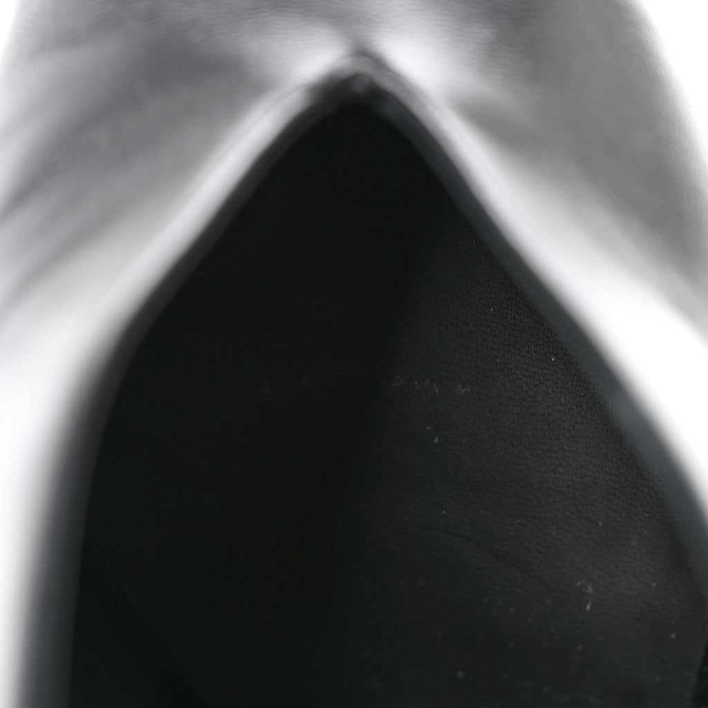 Lambskin Slingback Pumps 39.5 Black White