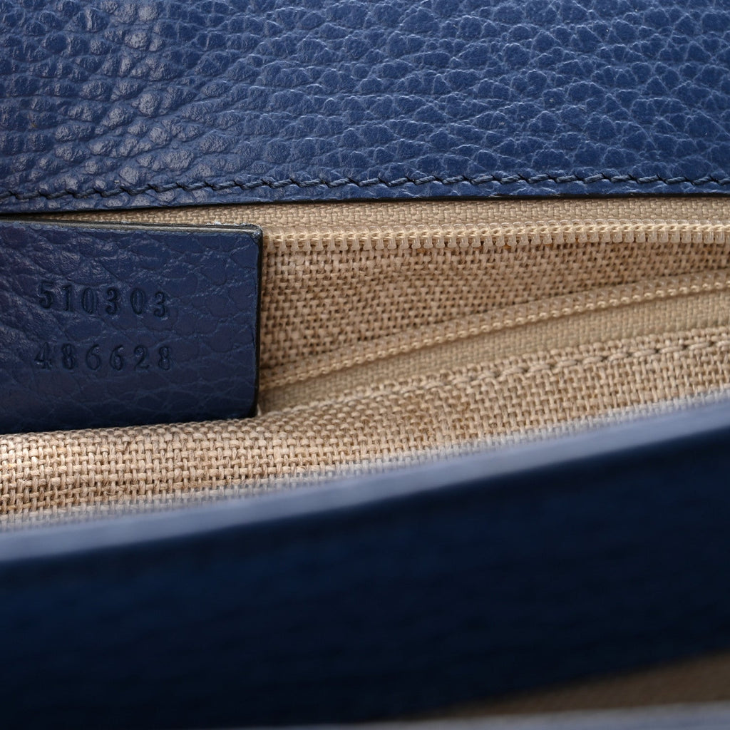 Dollar Calfskin Interlocking G Shoulder Bag  Caspian