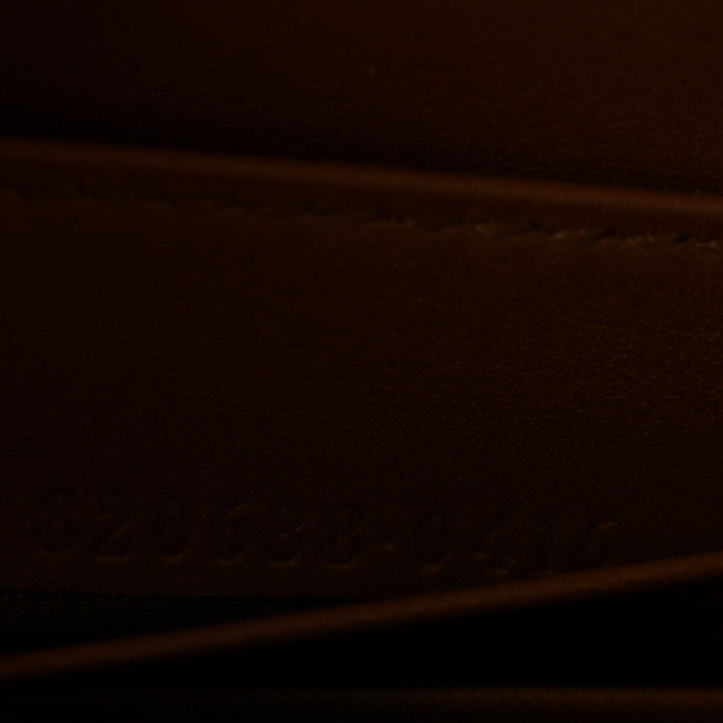 GG Emblem Monogram Wallet With Strap Beige Brown