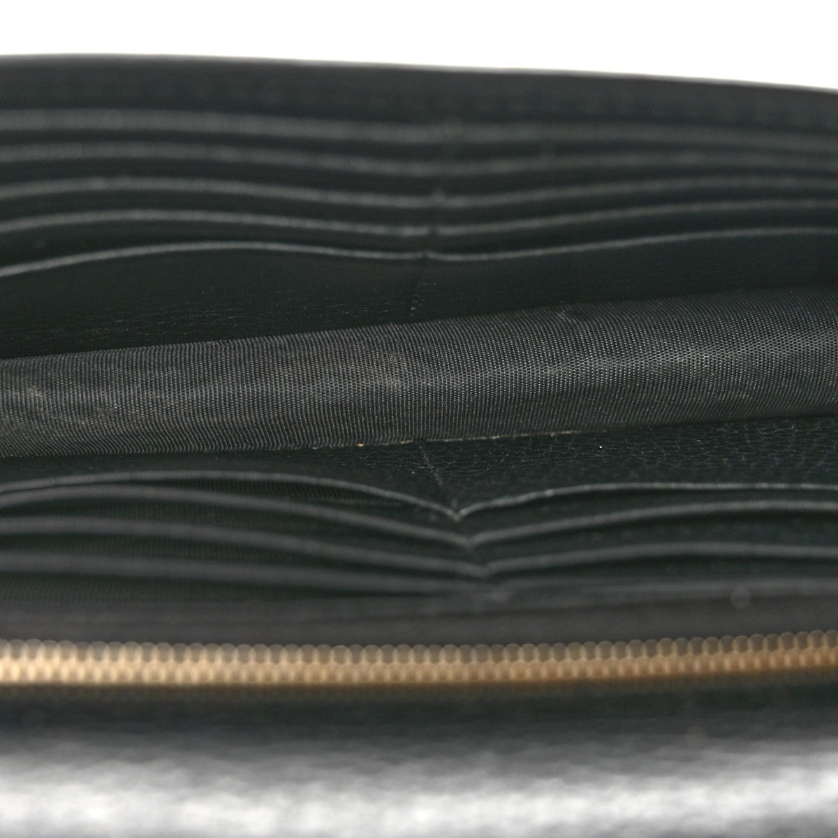 Dollar Calfskin Interlocking G Chain Wallet Black