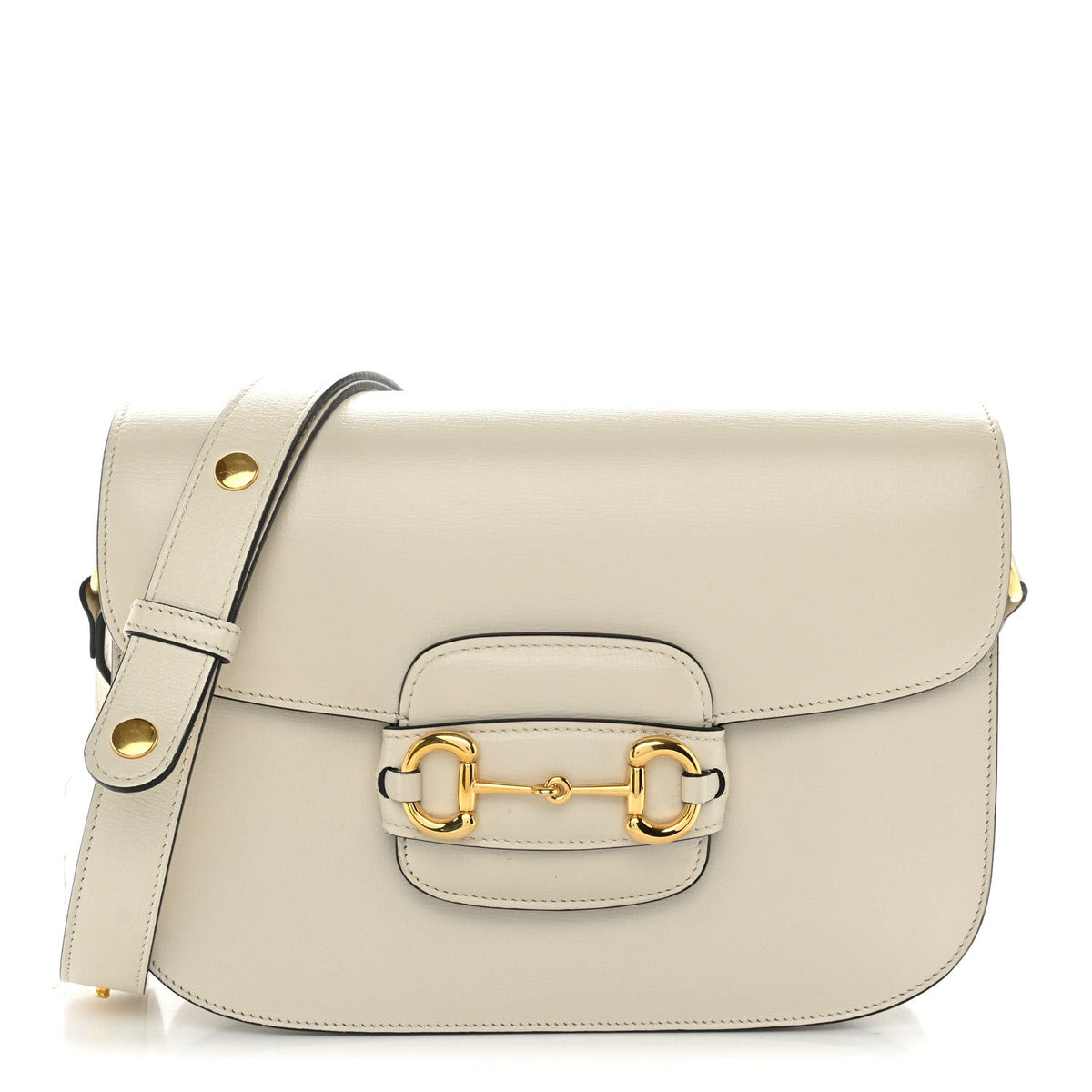 Azalea Calfskin Horsebit 1955 Shoulder Bag Mystic White