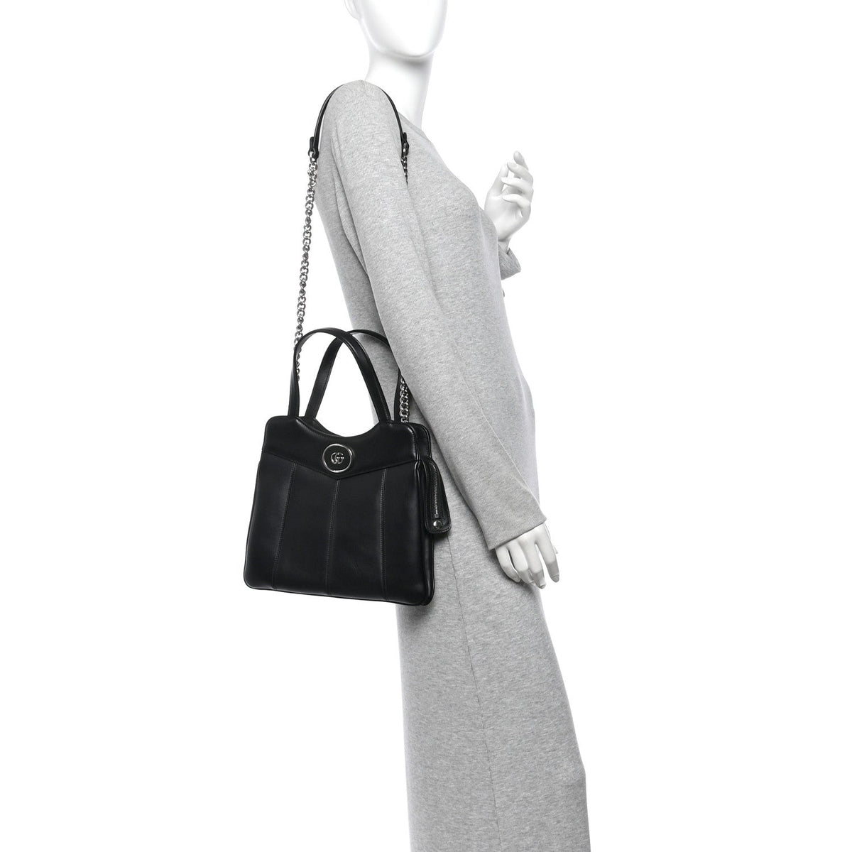 Calfskin Petite GG Small Tote Bag Black