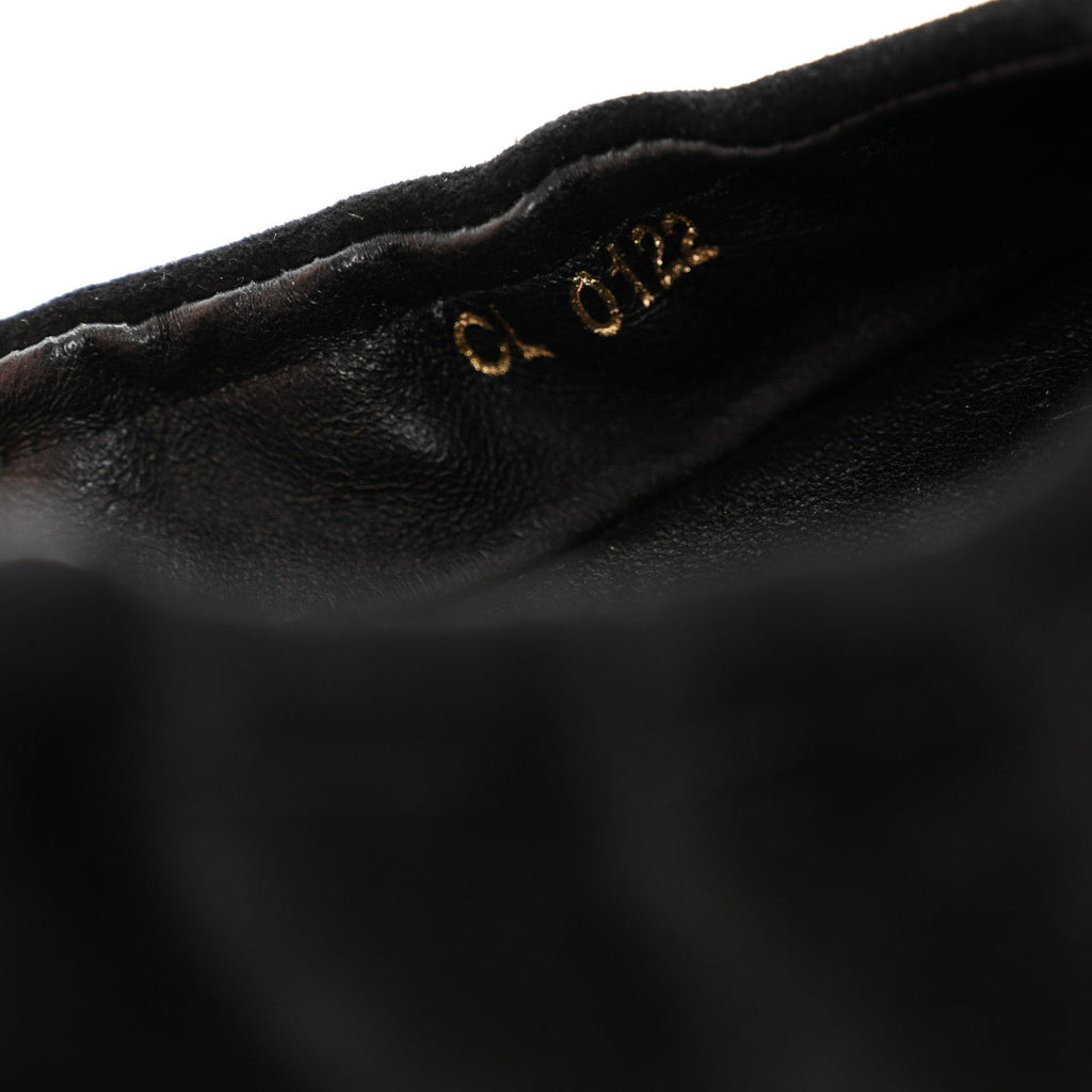 Suede Patent Studded Flirty Ballerina Bow Flats 39.5 Black