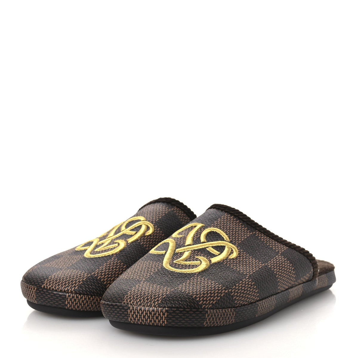 Damier Ebene Palace Slippers 8 Mocha