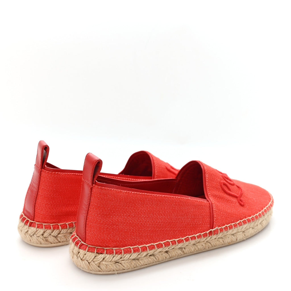 Canvas Waterfall Espadrille 38 Rouge