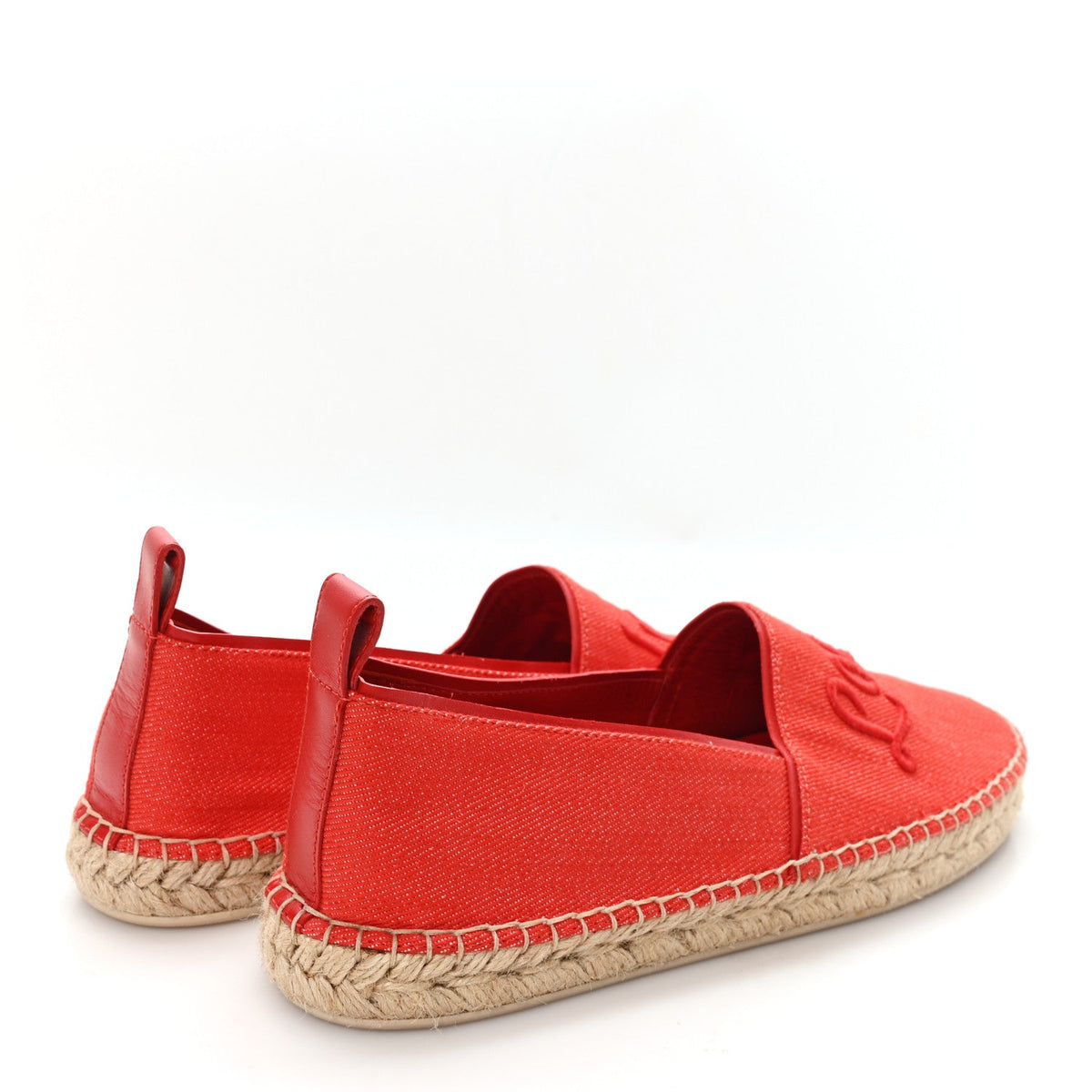 Canvas Waterfall Espadrille 38 Rouge