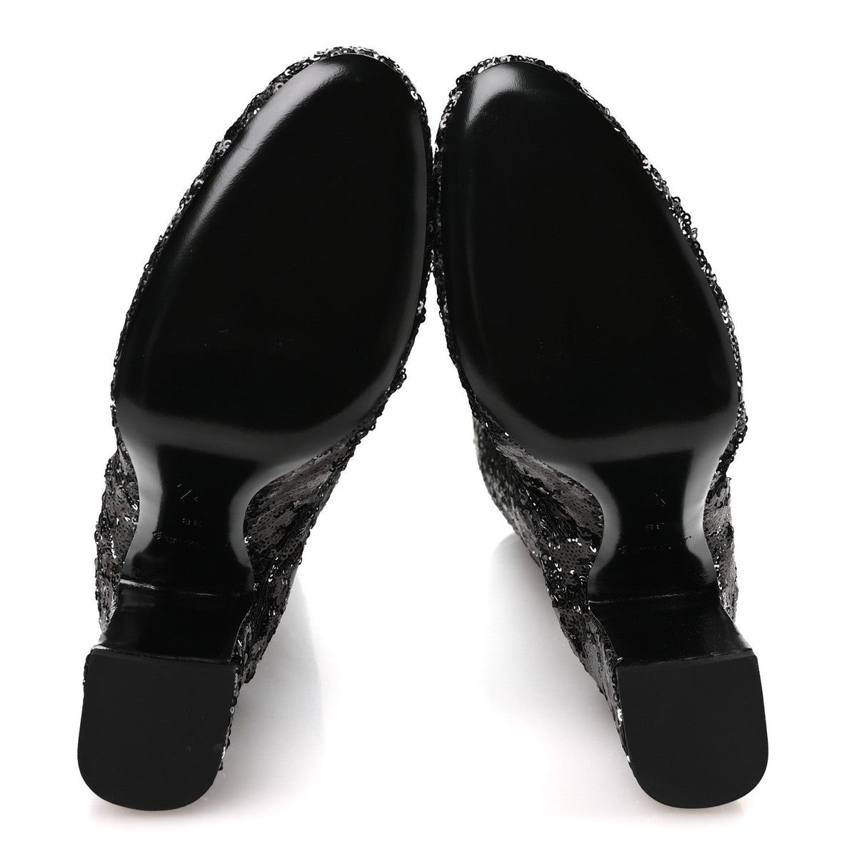 Sequin Donna High Boots 38 Black