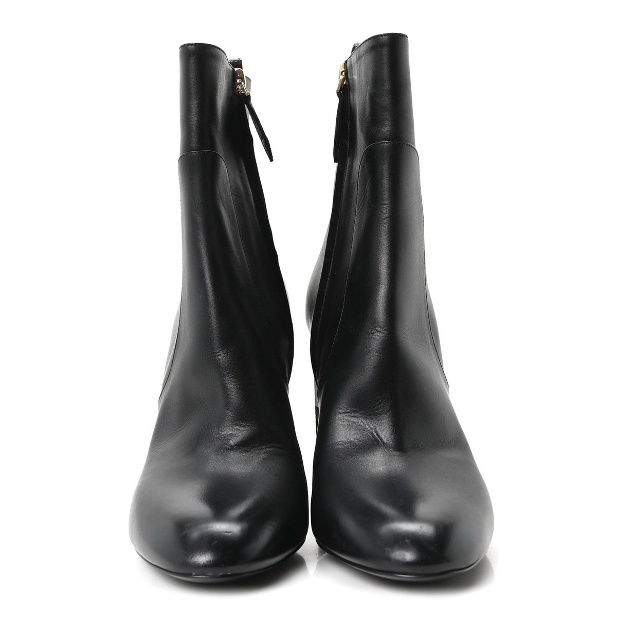 LV X YK Calfskin Monogram Silhouette Ankle Boots 38 Black