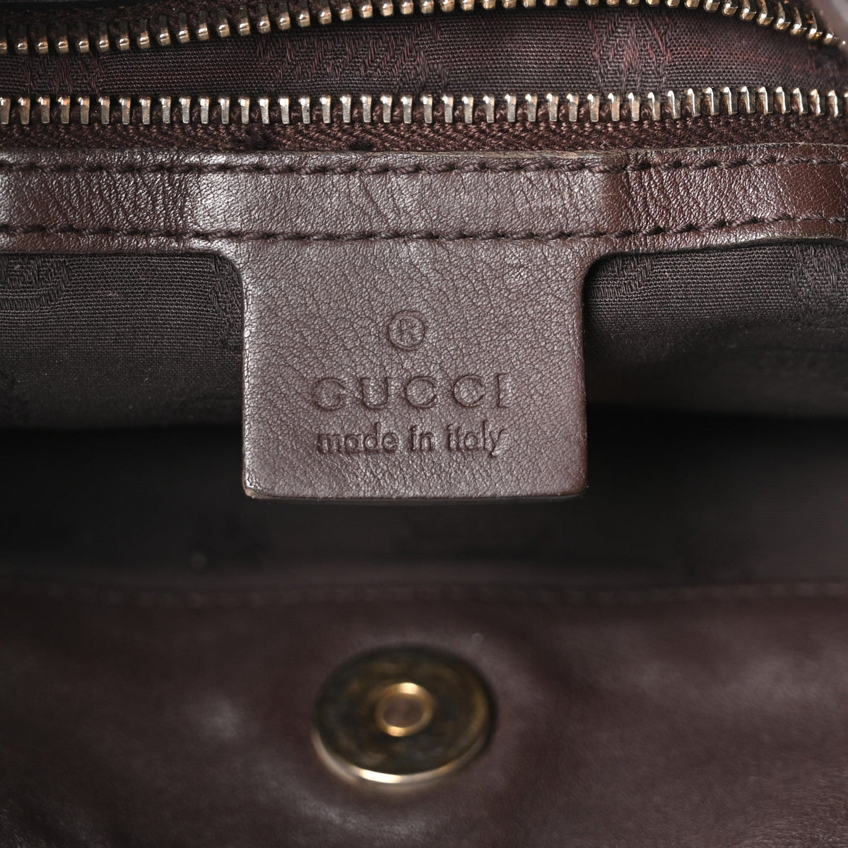Guccissima Medium Charlotte Hobo Dark Brown