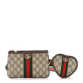 GG Supreme Monogram Web Ophidia Utility Belt Bag 75 30 Beige Ebony New Acero