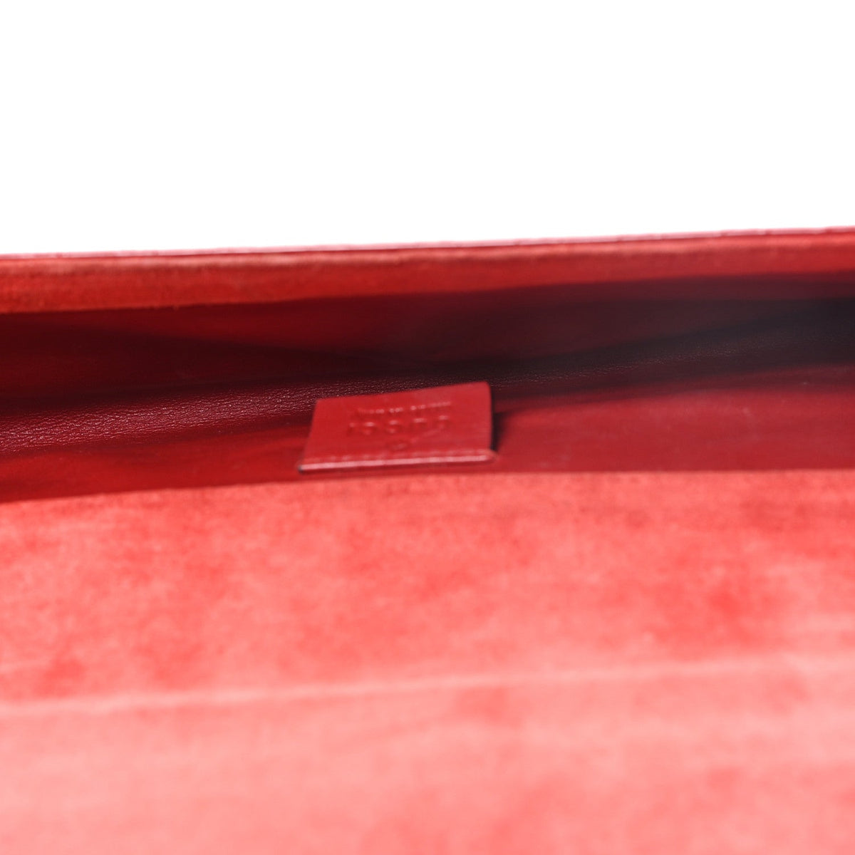Patent Microguccissima Small Broadway Clutch Red