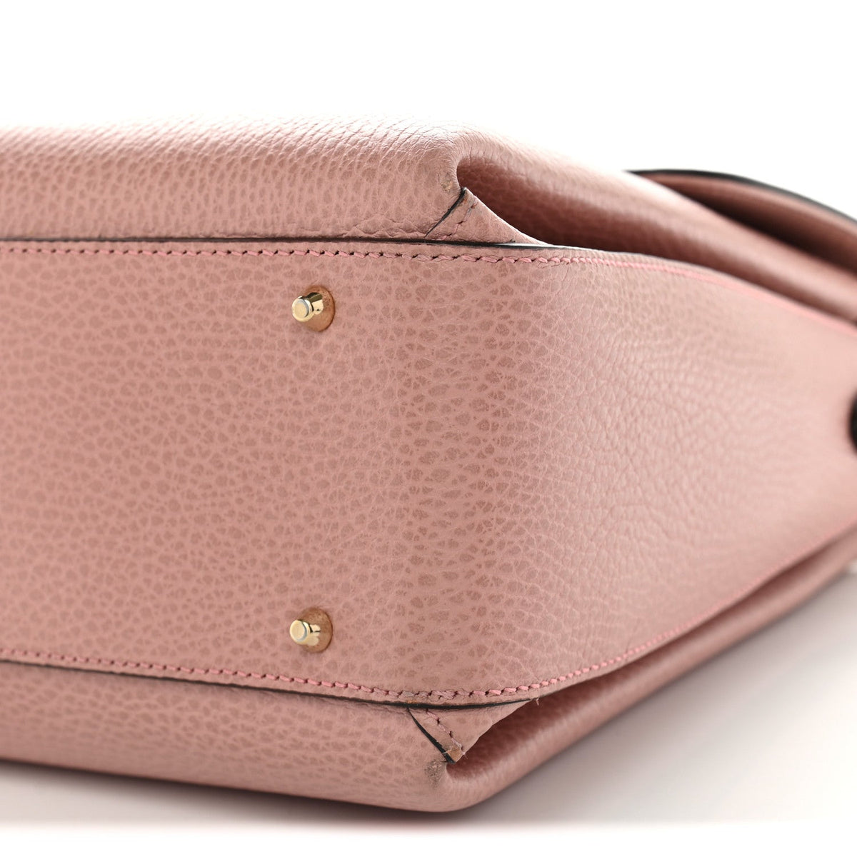 Dollar Calfskin Medium Interlocking G Top Handle Shoulder Bag Soft Pink