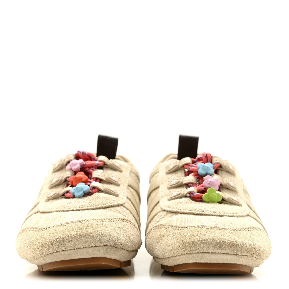 Monogram Denim LV Sneakerina 36 Greige