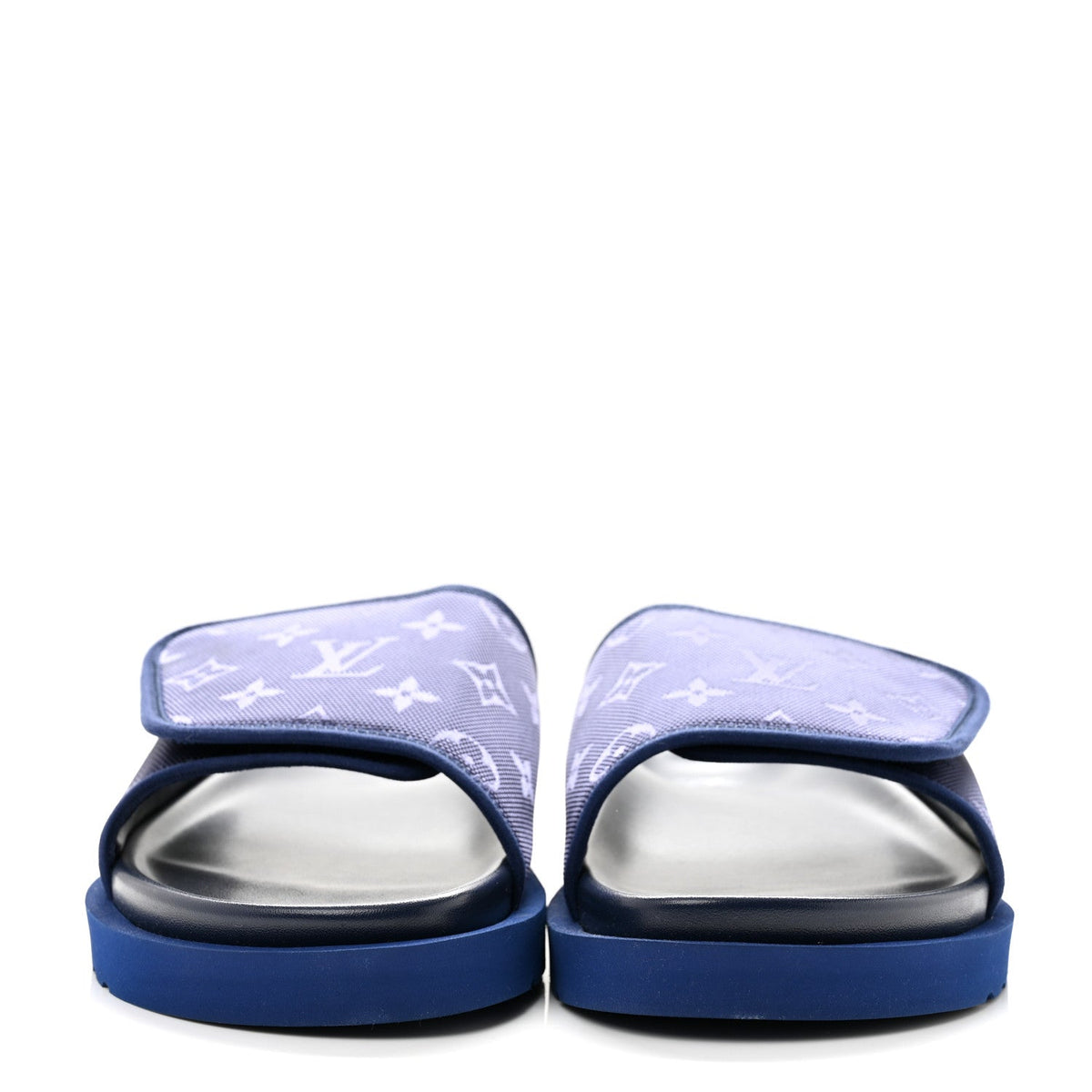 Monogram Mens Miami Mules 8.5 Navy Blue