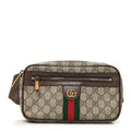 Soft GG Supreme Monogram Medium Ophidia Belt Bag Dark Brown