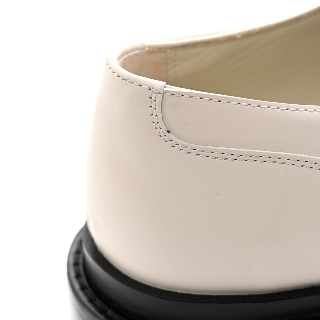 Glossed Calfskin First Derby 36.5 Beige Glaise