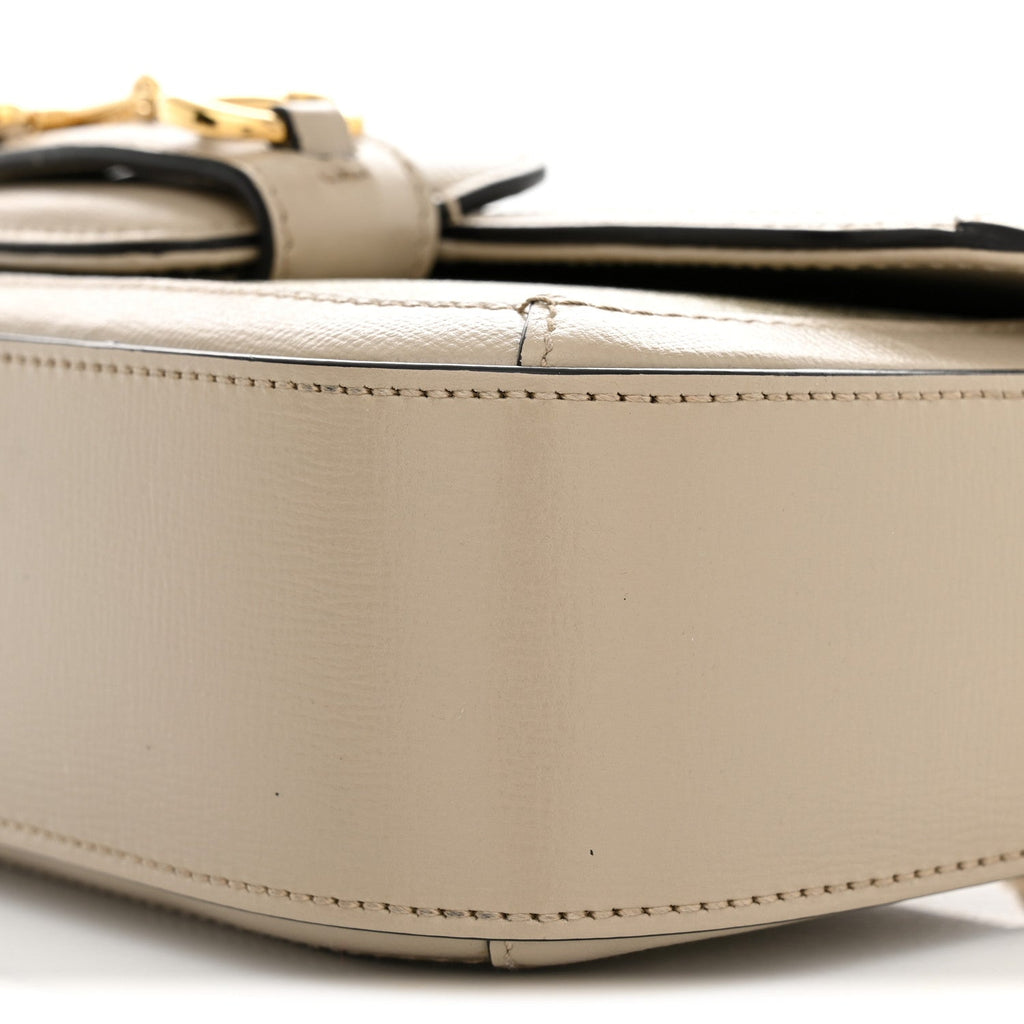 GG Supreme Monogram Small Horsebit 1955 Chain Shoulder Bag Beige Mystic White