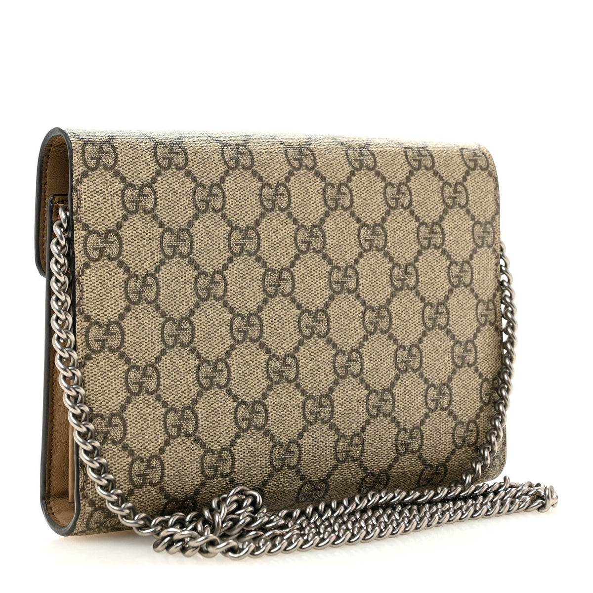 GG Supreme Monogram Mini Dionysus Chain Wallet Beige Taupe