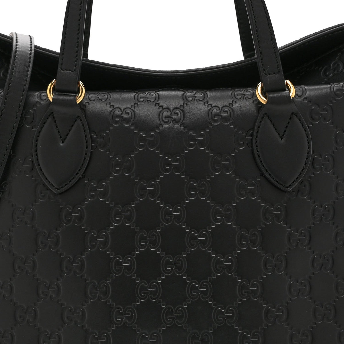 Guccissima Linea A Foldover Tote Black
