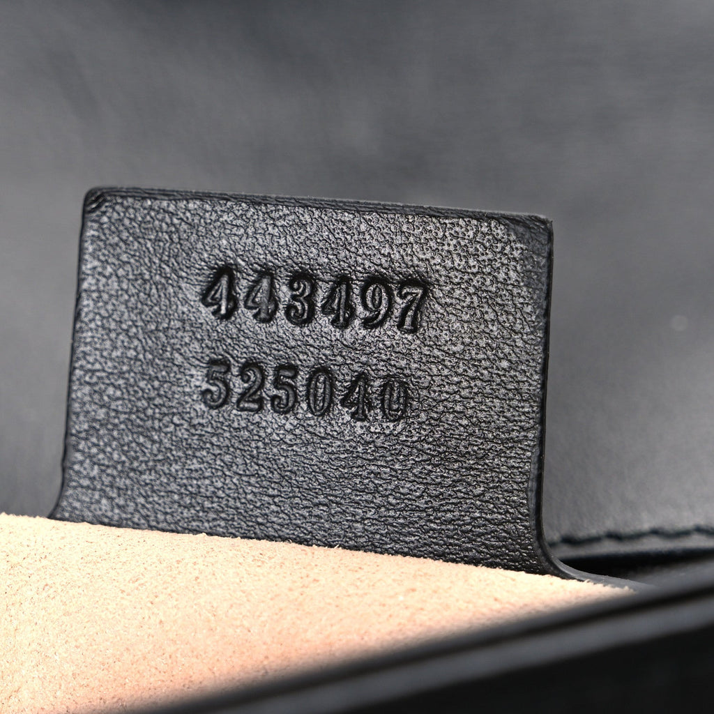 Calfskin Matelasse Small GG Marmont Shoulder Bag Black