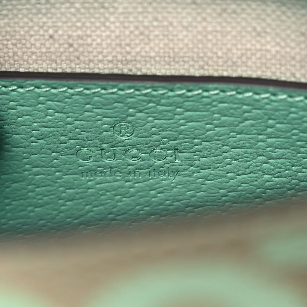 Monogram Jumbo GG Textured Dollar Calfskin Mini Tote Bag Pepperlight Mint