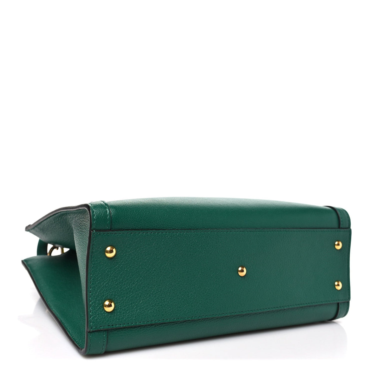 Wonka Grain Calfskin Small Diana Tote Bag Green Yellow Fluo