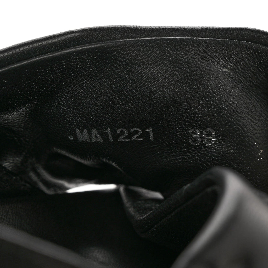 Lambskin Monogram Embossed Paseo Flat Comfort Sandals 39 Black
