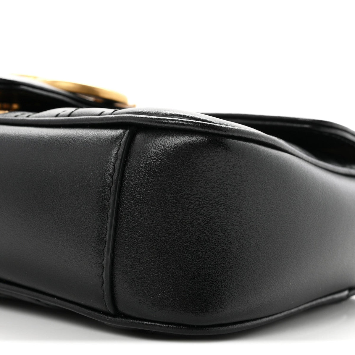 Calfskin Matelasse Mini GG Marmont Shoulder Bag Black