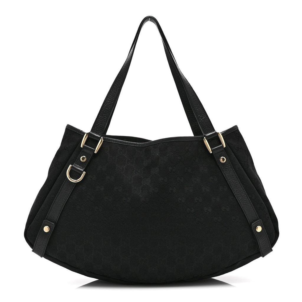 Monogram Medium Abbey Shoulder Bag Black