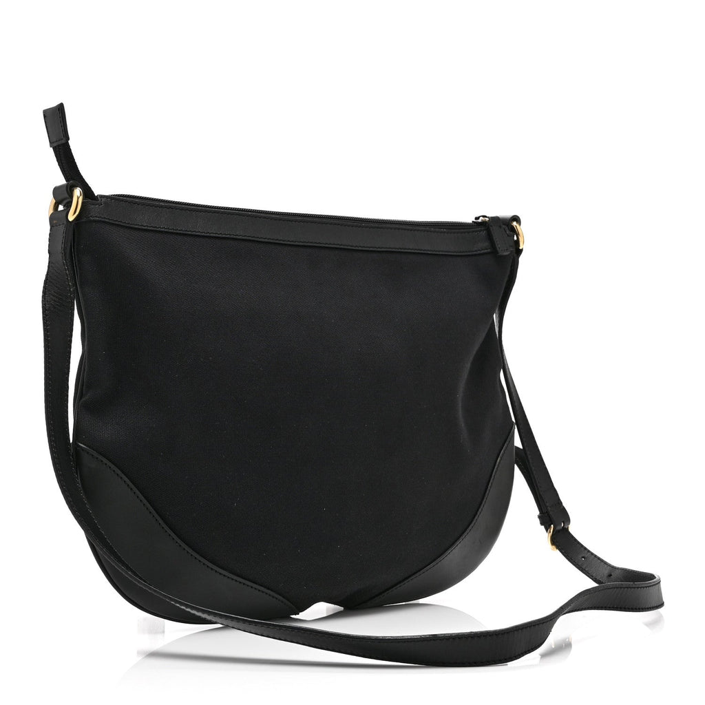 Canvas Large Half Moon Hobo Black