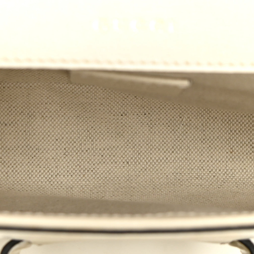 Azalea Calfskin Web Mini Horsebit 1955 Shoulder Bag Mystic White