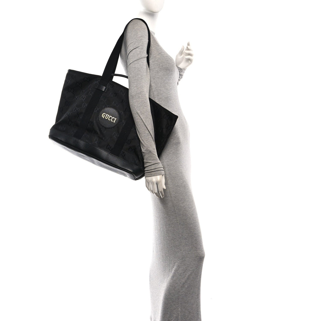 Econyl Nylon Monogram Medium Off The Grid Tote Bag Black