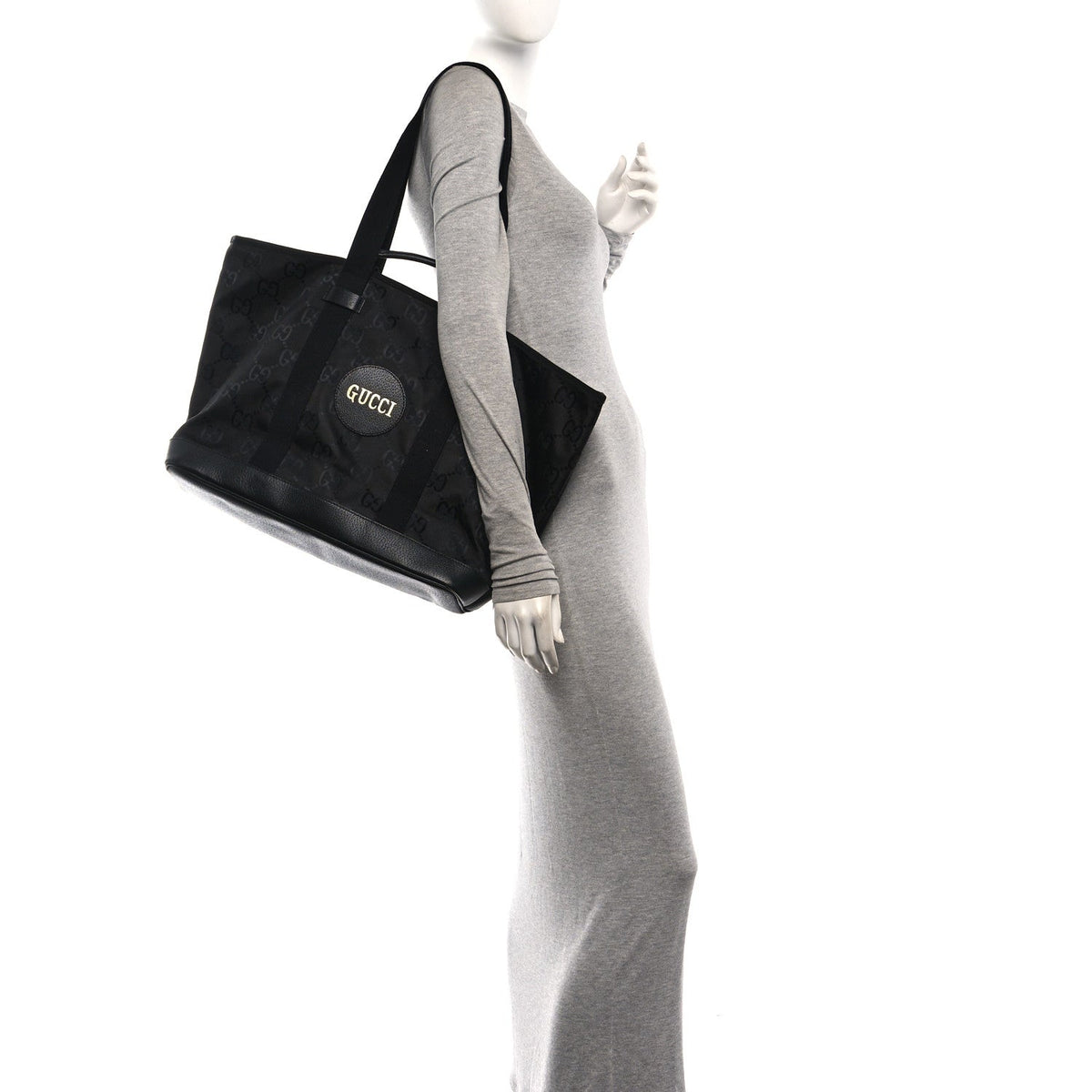 Econyl Nylon Monogram Medium Off The Grid Tote Bag Black