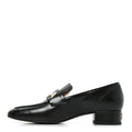 Shiny Calfskin Logo Loafers 36.5 Black