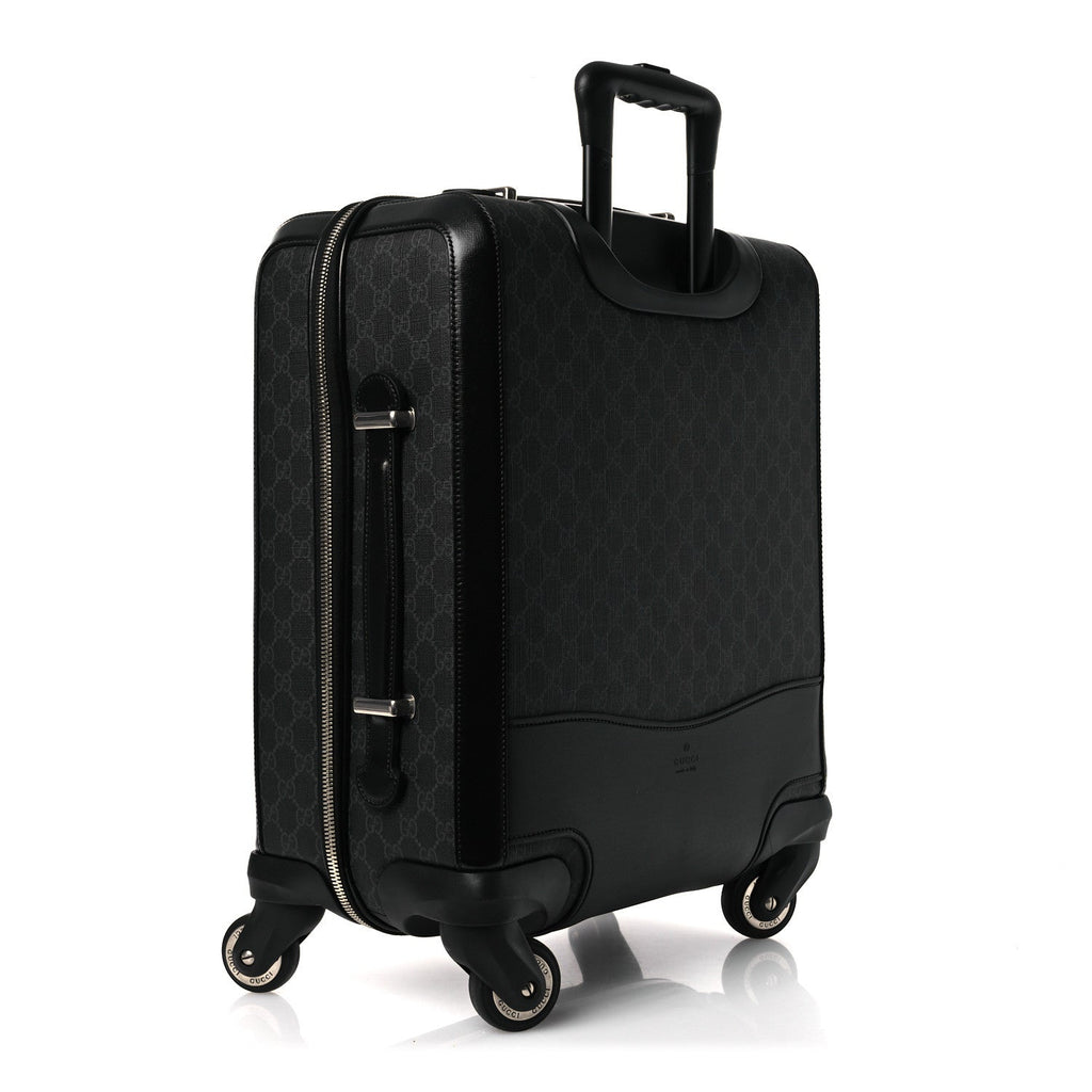GG Supreme Monogram Calfskin Carry On Trolley Black