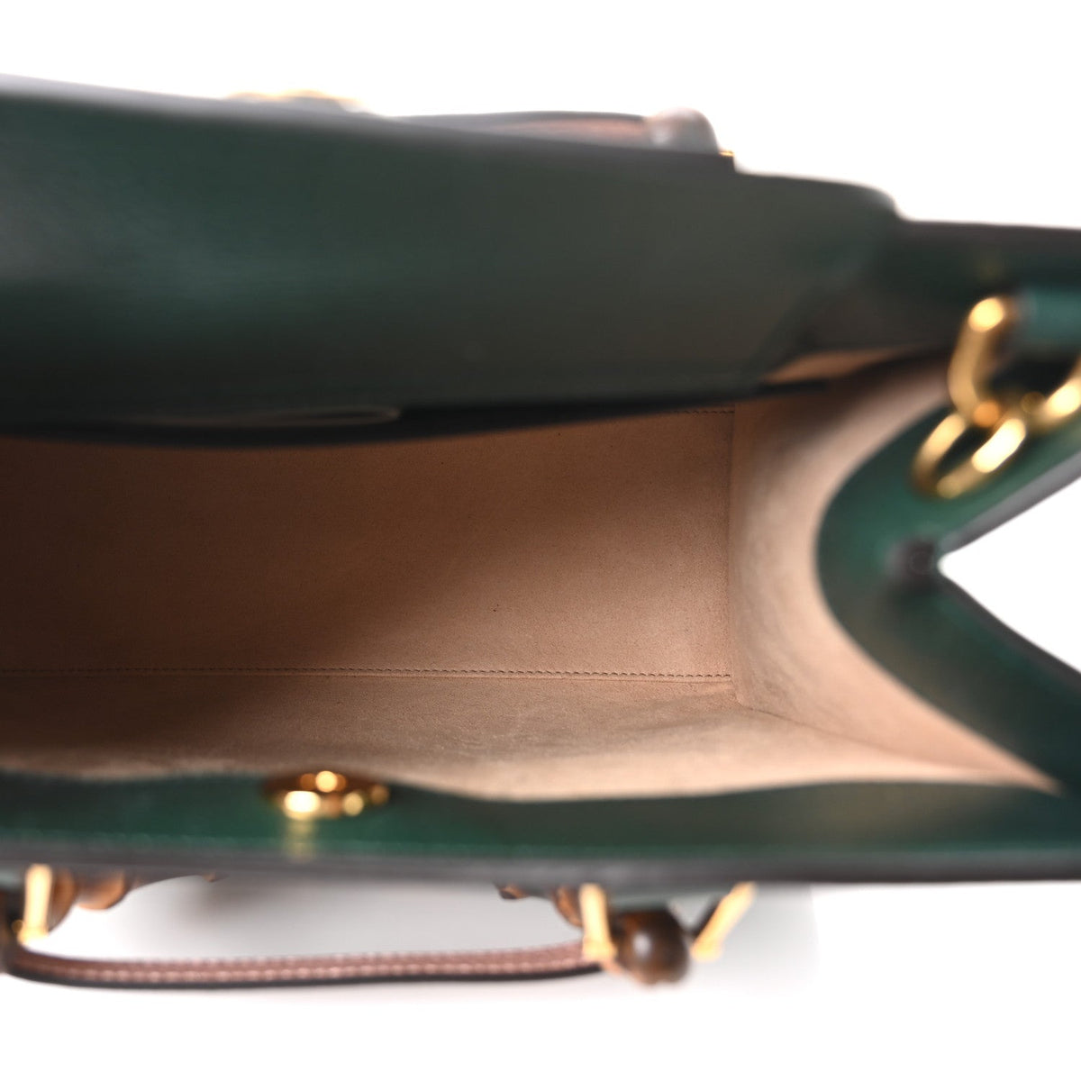 Textured Dollar Calfskin Web Small Diana Tote Bag Vintage Green Powder Pink