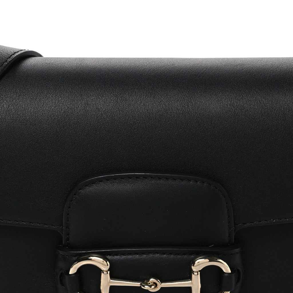 Arabella Calfskin Horsebit 1955 Shoulder Bag  Black