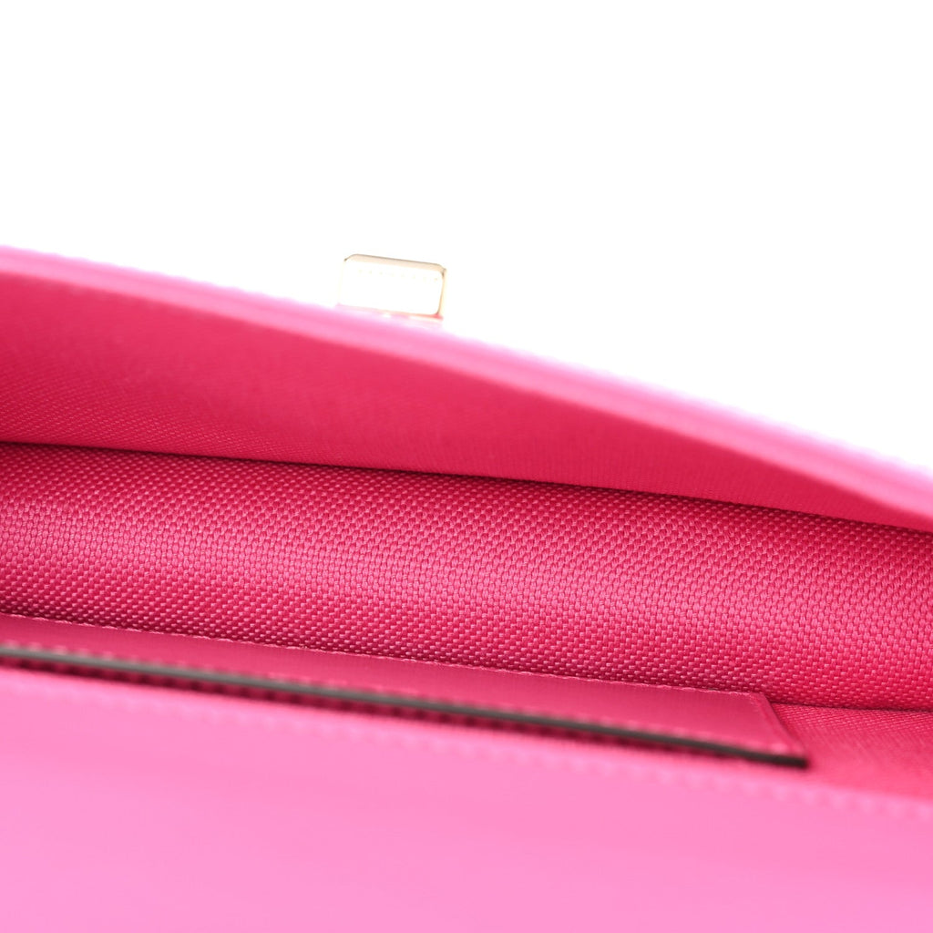 GG Monogram Scratch Lux Calfskin Mini Luce Shoulder Bag Rose Dark Blossom