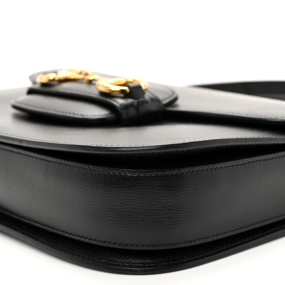 Azalea Calfskin Horsebit 1955 Shoulder Bag Black