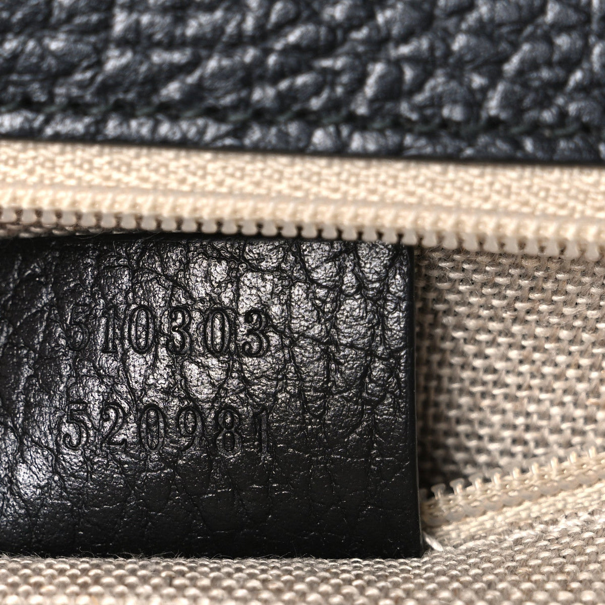 Dollar Calfskin Interlocking G Shoulder Bag Black